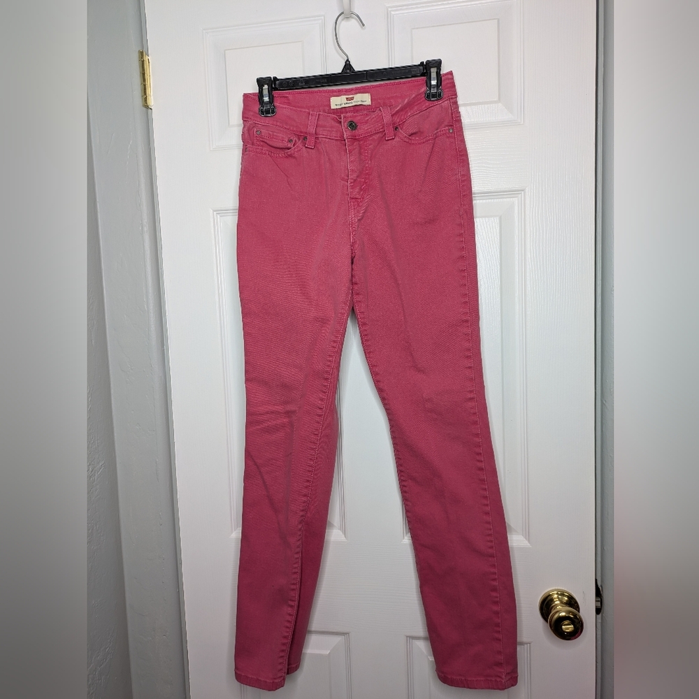Levi's Perfectly Slimming 512 Skinny Pink Jeans Size 6